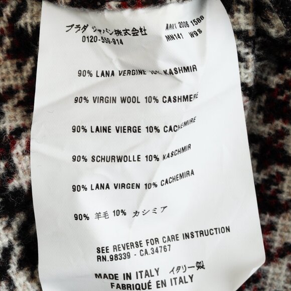 Miu Miu 2006 Red/Black Pleated Checkered Mini Skirt - Picture 8 of 8